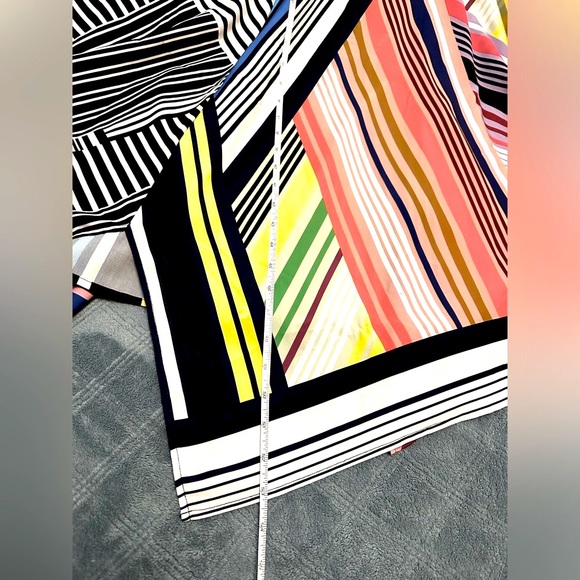 ELOQUII Size 16 Black and White Graphic Dolman Sleeve Dress with Color Insert - Picture 7 of 7